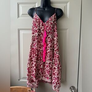 Natalie Martin Pink and White Mini Dress